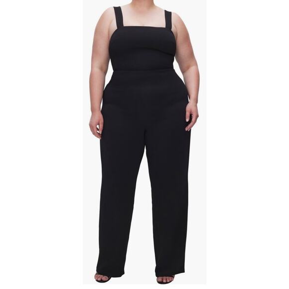 Good American Jumpsuit Tailored sleeveless black size 3 (Large L) - Picture 1 of 9